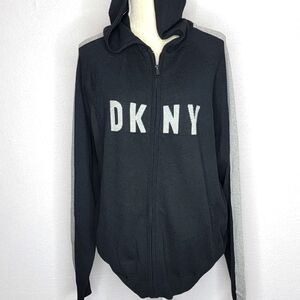 NEW WITH TAGS!! DKNY SWEATER HOODIE Size Large. #515